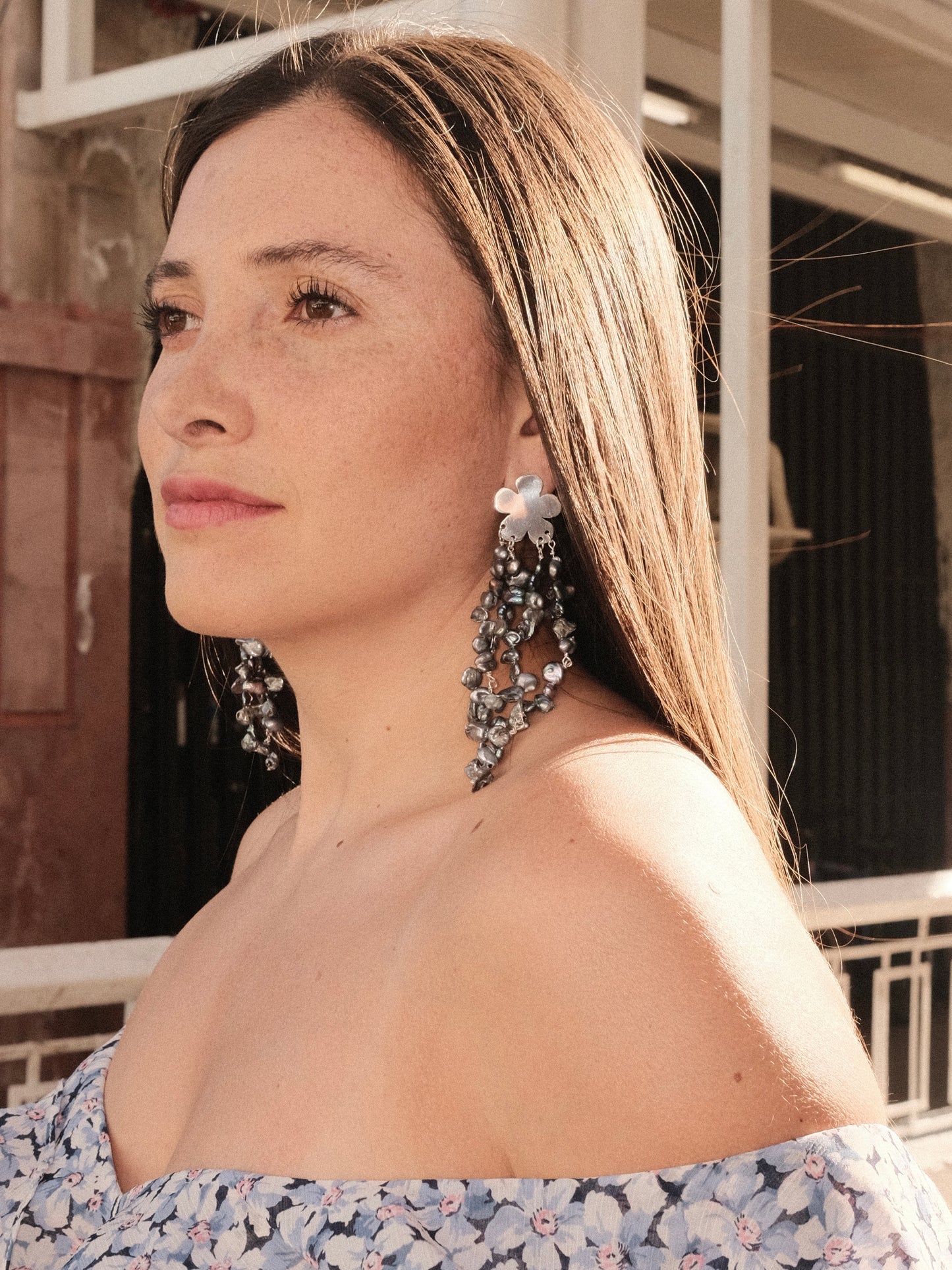 Aretes pétalo